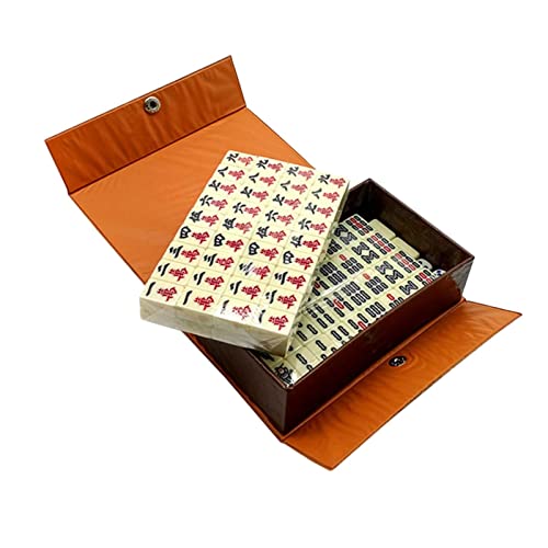 MXRGUMVI Tragbares Reise-Mahjong-Set mit Aufbewahrungsbox für Reisen, Party, Erwachsene, Kinder von MXRGUMVI