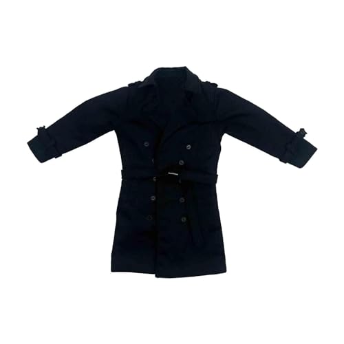 MXRGUMVI Trenchcoat im Maßstab 1/6 für 30,5 cm große Damenfiguren, Puppenmodell, schwarz, 16,2 cm MXRGUMVI Trenchcoat im Maßstab 1/6 für 30,5 cm große Damenfiguren, Puppenmodell, schwarz, 16,2 cm von MXRGUMVI