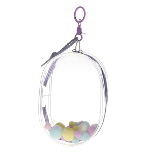 Mini Puppen Aufbewahrungstasche Staubdichte Vitrine für Figuren für Puppensammler Medium Large Violet, M/L von MXRGUMVI