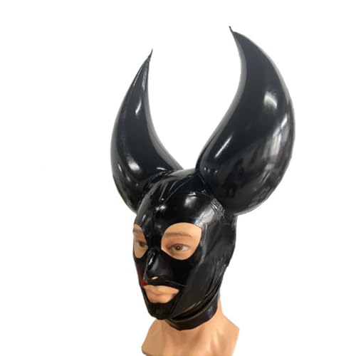 MXRYSQY Cosplay Party Costumes Mask mit übertriebenem Hörnerkopfschmuck Augen und Mund freigelegt(Size:L) von MXRYSQY