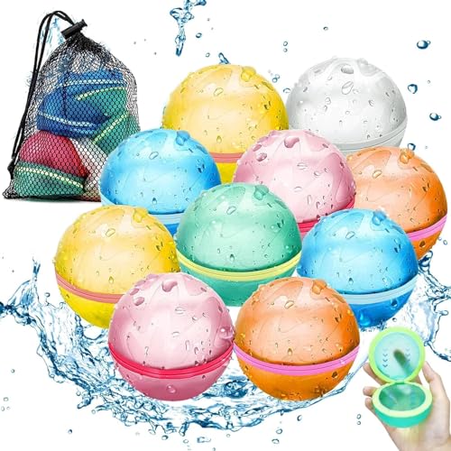 10 Stück Wiederverwendbare Wasserbomben, Silikon Wasserbomben Wiederverwendbar, Wasserbomben Für Strände Und Einen Strand & Park Draußen SpielenWasserspielzeug, Outdoor-Spielzeug Im Pool 10 Stück Wiederverwendbare Wasserbomben, Silikon Wasserbomben Wiederverwendbar, Wasserbomben Für Strände Und Einen Strand & Park Draußen SpielenWasserspielzeug, Outdoor-Spielzeug Im Pool von MXYZQDE