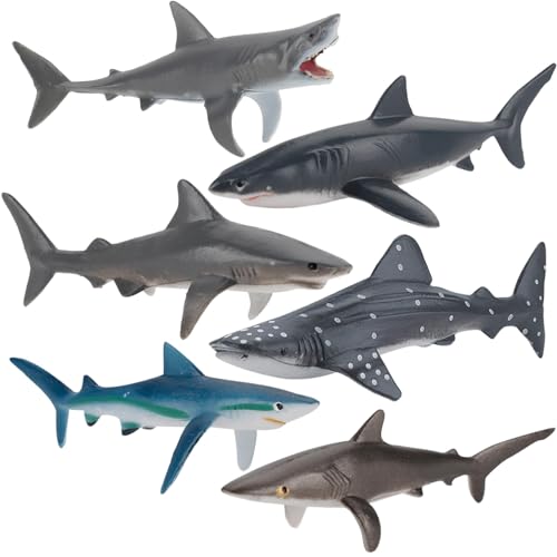 MXYZQDE 6 Stück Hai Spielzeug, 7-9Cm Hai Modelle für Kind, Megalodon hai Spielzeug Realistische Meerestiere Figuren, Zimmerdeko MXYZQDE 6 Stück Hai Spielzeug, 7-9Cm Hai Modelle für Kind, Megalodon hai Spielzeug Realistische Meerestiere Figuren, Zimmerdeko von MXYZQDE