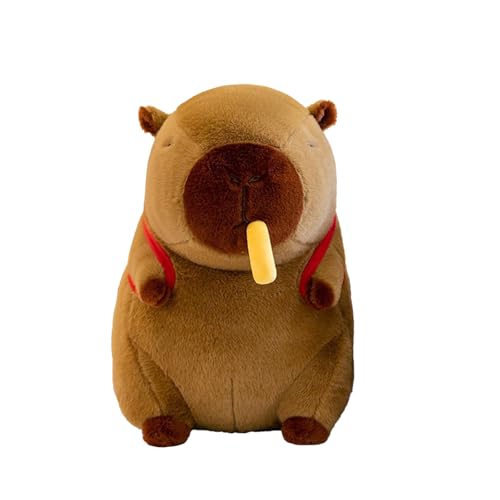 MXYZQDE Capybara Kuscheltier, Interessant Capybara Plüschtier Kapibara Wasserschwein Plüschtier Geeignet Schlafzimmer Kinderzimmer Geschenkanlass Kuschelzeit Reisebegleiter Dekoration(25cm) von MXYZQDE
