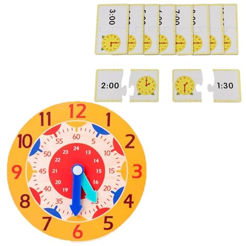 MXYZQDE Lernuhr Kind,Lernuhr Holz Uhr Lernen Uhr Zum Lernen für Kind Puzzle Spielzeug Uhrenkarten Schuluhren Unterrichtsmittel Geeignet für Kindergarten Grundschule MXYZQDE Lernuhr Kind,Lernuhr Holz Uhr Lernen Uhr Zum Lernen für Kind Puzzle Spielzeug Uhrenkarten Schuluhren Unterrichtsmittel Geeignet für Kindergarten Grundschule von MXYZQDE
