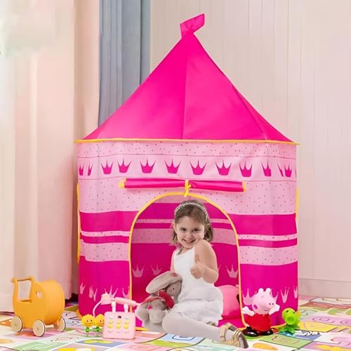 Spielzelt, Süße Rosa Zelt Outdoor Garten Spielzelt, Spielhaus Indoor Geeignet für Indoor Fantasy Spiele Outdoor Abenteuer Einrichtung Spielzeug Aufbewahrungsraum von MXYZQDE
