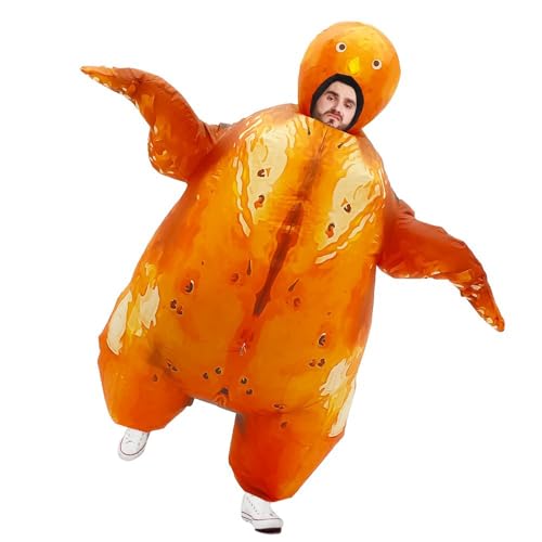 MXoSUM Aufblasbares Truthahn-Kostüm für Erwachsene, lustiges aufblasbares Thanksgiving-Kostüm, Outfit, Party, Cosplay, Tieranzug, Goldbraun, 150/190 cm MXoSUM Aufblasbares Truthahn-Kostüm für Erwachsene, lustiges aufblasbares Thanksgiving-Kostüm, Outfit, Party, Cosplay, Tieranzug, Goldbraun, 150/190 cm von MXoSUM