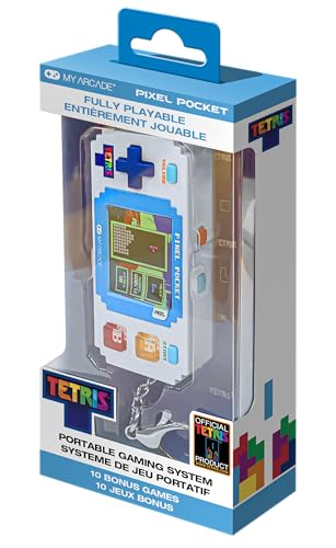 Tetris Pixel Player: Offiziell lizenzierte Tiny Tetris, tragbare Schlüsselanhänger-Arcade mit 10 Bonusspielen, Spaß für Kinder und Erwachsene Tetris Pixel Player: Offiziell lizenzierte Tiny Tetris, tragbare Schlüsselanhänger-Arcade mit 10 Bonusspielen, Spaß für Kinder und Erwachsene von MY ARCADE
