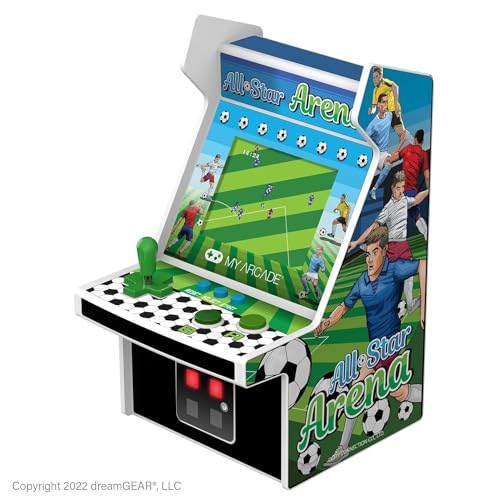 My Arcade All Star Arena Micro Player, voll tragbar, Mini-Arcade-Maschine mit 307 Retro-Spielen, 7 cm Bildschirm, Weiß von MY ARCADE