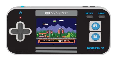 My Arcade Gamer V Classic Blue (DGUN-3919) Tragbares Gaming-System mit 220 Spielen, 2,5-Zoll-Farbdisplay, Taschengröße von MY ARCADE