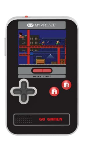My Arcade Go Gamer Classic Red (DGUN-3909) Tragbare elektronische Spielkonsole mit 300 Spielen, Vollfarbbildschirm (6,35 cm) von MY ARCADE