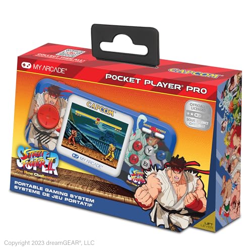 My Arcade Super Street Fighter II Pocket Player Pro tragbares Gaming-System (2 Spiele in 1) Mehrfarbig von MY ARCADE