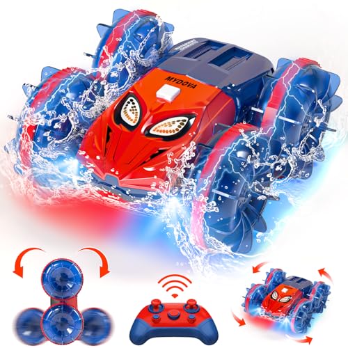 MYDOVA Amphibienfahrzeug Ferngesteuertes Auto, 4WD 360° RC Auto Indoor & Outdoor Spielzeug für Kinder, Geschenke Junge 4-18 Jahre, Geeignet für Schwimmbäder, Strände, Tieflagen, Rasenflächen usw MYDOVA Amphibienfahrzeug Ferngesteuertes Auto, 4WD 360° RC Auto Indoor & Outdoor Spielzeug für Kinder, Geschenke Junge 4-18 Jahre, Geeignet für Schwimmbäder, Strände, Tieflagen, Rasenflächen usw von MYDOVA