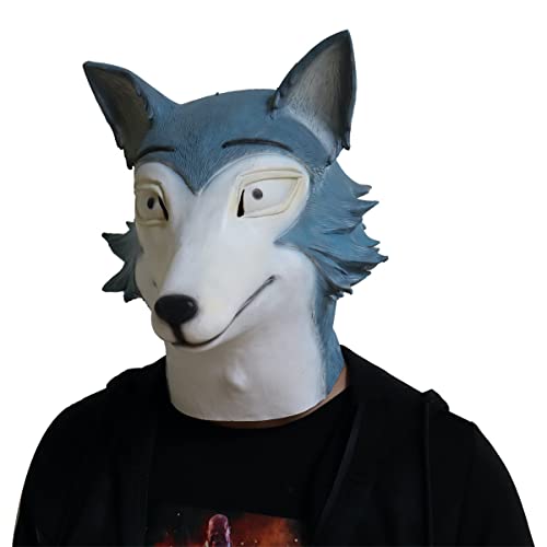 MYDVDHDV Animal Beastars Gracie Wolf Full Face Cosplay Mask Cosplay Halloween Anime Props Mask Horror Headwear for Halloween Carnival Costume Party Props von MYDVDHDV
