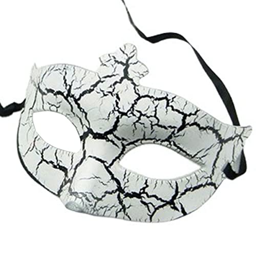 MYDVDHDV-Crack Halloween Masquerade Half Face Princess Cosplay Mask Trend Cosplay Mask Horror Headwear for Halloween Carnival Costume Party Props von MYDVDHDV