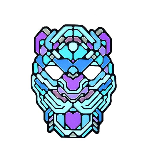 MYDVDHDV El Luminous Cosplay Maske Kaltlicht Cosplay Maske Halloween Hip-Hopl Dance Party LedCosplay Maske Horror Kopfbedeckung für Halloween Karneval Kostüm Party Requisiten von MYDVDHDV