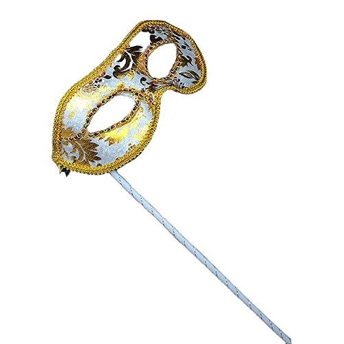 MYDVDHDV Halloween Ball Show Cosplay Maske Flache Spitze Eyeliner Mit Stick Handheld Cosplay Maske Gold Maske Horror Kopfbedeckung für Halloween Karneval Kostüm Party Requisiten MYDVDHDV Halloween Ball Show Cosplay Maske Flache Spitze Eyeliner Mit Stick Handheld Cosplay Maske Gold Maske Horror Kopfbedeckung für Halloween Karneval Kostüm Party Requisiten von MYDVDHDV