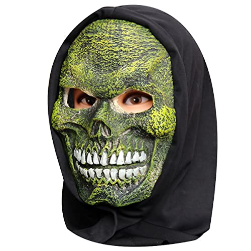 MYDVDHDV-Halloween Cosplay Ghost Face Cosplay Maske Horror Rotten Half Face PU Schaum Kopfbedeckung Maske Horror Kopfbedeckung für Halloween Karneval Kostüm Party Requisiten von MYDVDHDV