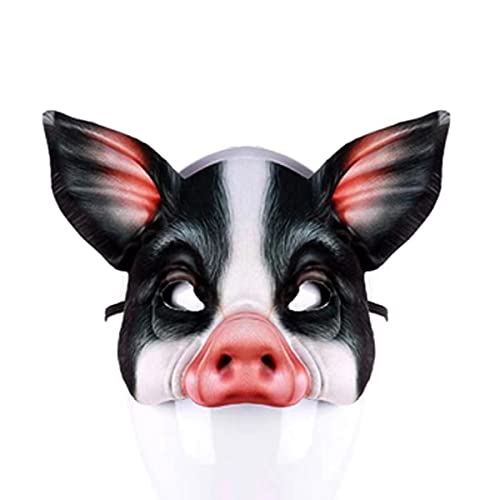 MYDVDHDV Halloween Cosplay Maske Maskerade Party Cosplay Performance Requisiten Half Face Schweinform Tier Cosplay Maske Horror Kopfbedeckung für Halloween Karneval Kostüm Party Requisiten von MYDVDHDV