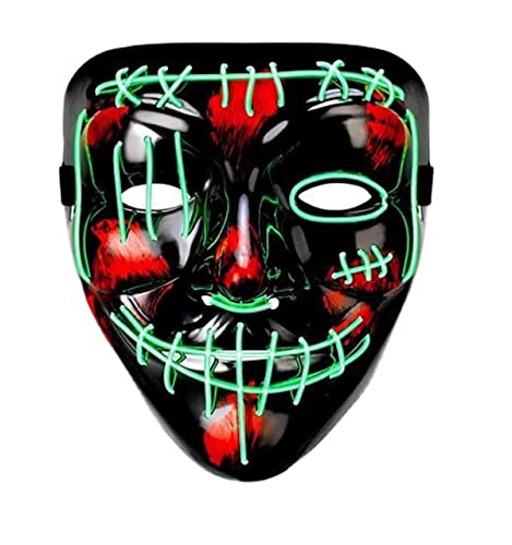 MYDVDHDV Halloween Glowing Ghost Maske Horror Kopfbedeckung für Halloween Karneval Kostüm Party Requisiten von MYDVDHDV