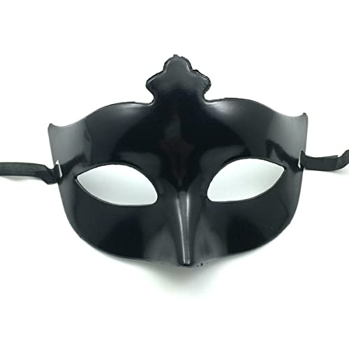 MYDVDHDV Halloween Half Face Cosplay Maske Performance Maskerade Cosplay Maske Schwarze Maske Horror Kopfbedeckung für Halloween Karneval Kostüm Party Requisiten von MYDVDHDV