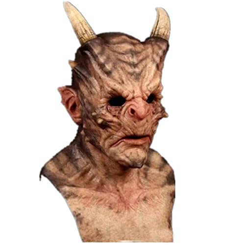 MYDVDHDV Halloween Headgear Horror Cosplay Mask Horns Old Man Cosplay Mask Scary Spoof Horror Horns Mask Horror Headwear for Halloween Carnival Costume Party Props von MYDVDHDV