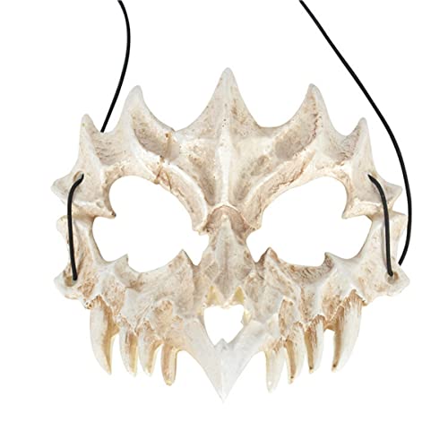 MYDVDHDV Halloween Kurado Dragon God Tiger Yasha Tengu Cosplay Mask Props Mask Horror Headwear for Halloween Carnival Costume Party Props von MYDVDHDV