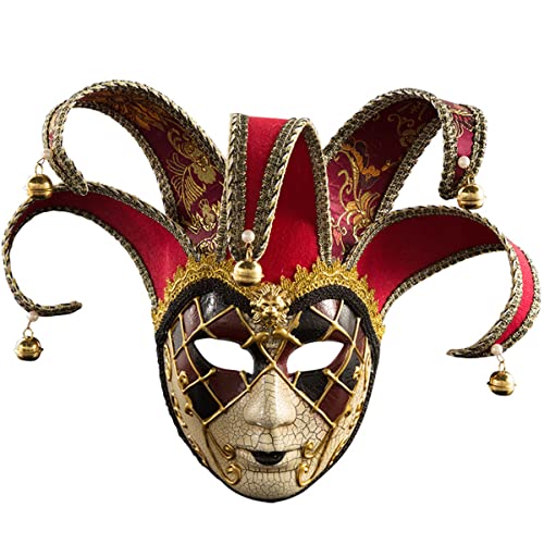 MYDVDHDV-Halloween Maske Venedig Maskerade Maske Horror Kopfbedeckung für Halloween Karneval Kostüm Party Requisiten von MYDVDHDV