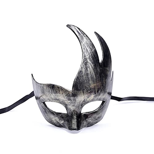 MYDVDHDV Halloween Masquerade Props Black Half Face Mask Horror Headwear for Halloween Carnival Costume Party Props von MYDVDHDV