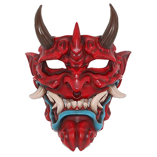 MYDVDHDV-Hannya Maske Rot Harz Geist Maske Cosplay Kostüm Requisiten für Halloween Party von MYDVDHDV
