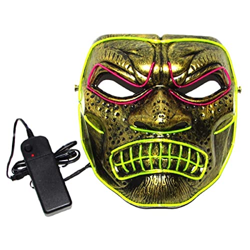 MYDVDHDV-Horror Leuchtende Cosplay Maske Halloween Gruselige Modellierung Rollenspiel Requisiten Maske Horror Kopfbedeckung für Halloween Karneval Kostüm Party Requisiten MYDVDHDV-Horror Leuchtende Cosplay Maske Halloween Gruselige Modellierung Rollenspiel Requisiten Maske Horror Kopfbedeckung für Halloween Karneval Kostüm Party Requisiten von MYDVDHDV