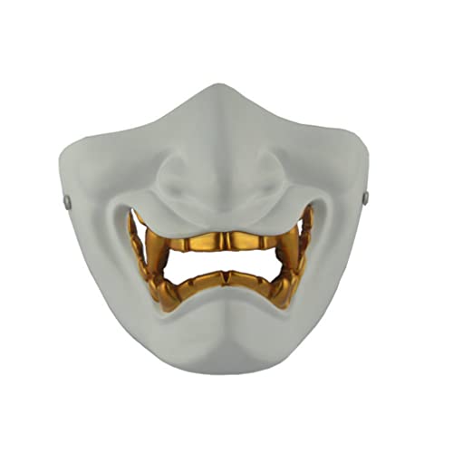 MYDVDHDV-Horror Prajna Mask Resin Half Face Cover Halloween Cosplay Prop von MYDVDHDV