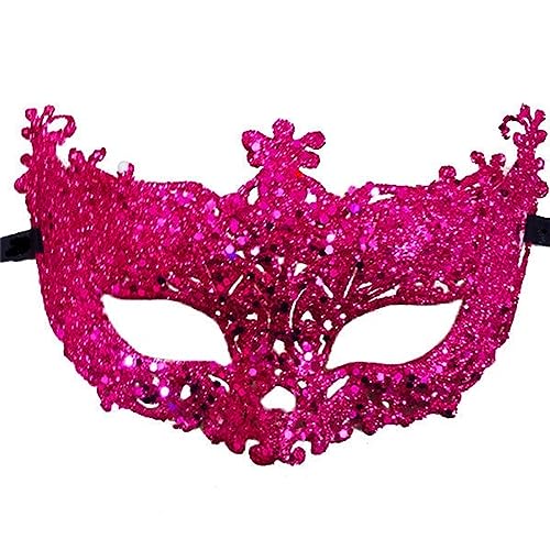 MYDVDHDV-Hworks Cosplay Costume Mask Halloween Christmas Ball Carnival Gold Powder Openwork Fox Plastic Makeup Mask von MYDVDHDV