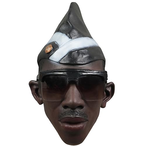 MYDVDHDV Hworks Cosplay Kostüm Maske Schwarz Sarg Kopf Abdeckung Maske Halloween Leistung Lustiges Netz Rot Lustige Vibrato Broadcast Full Face Requisiten Cos von MYDVDHDV