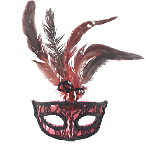 MYDVDHDV-Hworks Feder Party Maske Dekorative Halbe Gesicht Abdeckung Halloween Cosplay Prop von MYDVDHDV