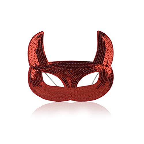 MYDVDHDV-Hworks Red Mask Lady Cat Half Face Mask Costume Prop for Halloween von MYDVDHDV