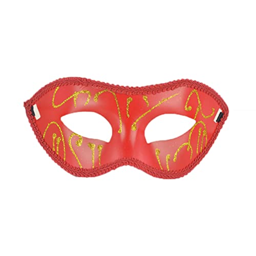 MYDVDHDV-Hworks Rote Party Maske Kunststoff Half Face Cover Geburtstag Halloween Kostüm Party Requisite von MYDVDHDV