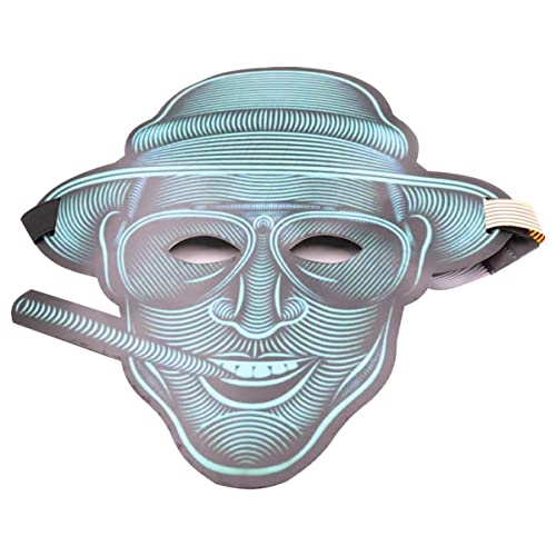 MYDVDHDV-Hworks Sound Control Mask Luminous Smoking Man Mask Cosplay Costume Props for Halloween Party von MYDVDHDV