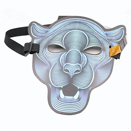 MYDVDHDV-Hworks Sound Control Maske Leuchtende Tiger Maske Cosplay Kostüm Requisiten für Halloween Party von MYDVDHDV