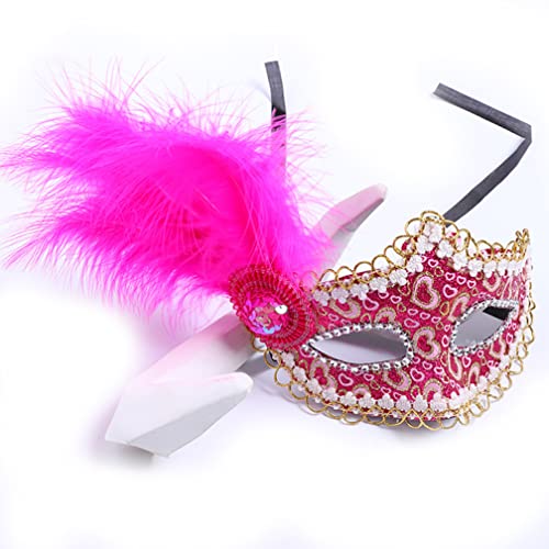 MYDVDHDV-Hworks Venedig Party Maske Prinzessin Feder Kunststoff Half Face Cover Halloween Cosplay Prop von MYDVDHDV