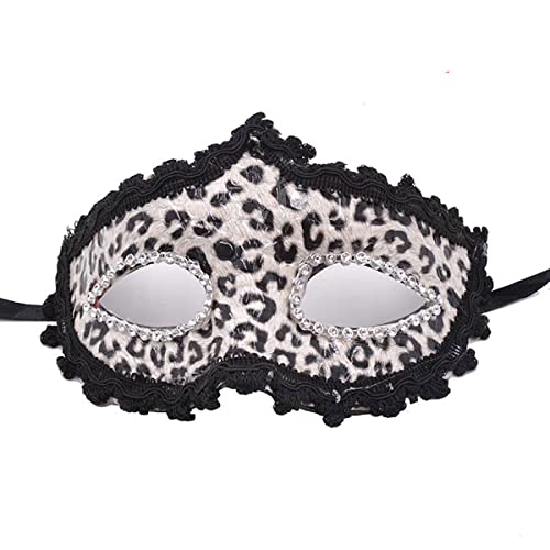 MYDVDHDV Masquerade Black and White Leather Wrap Cosplay Mask American Flag Halloween Show Cosplay Mask Horror Headwear for Halloween Carnival Costume Party Props von MYDVDHDV