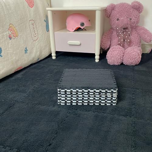 4 Stück Weiche, Flauschige Teppichfliesen, Ineinander Greifende Spielmatte, Plüsch-Puzzle-Schaumstoff-Bodenmatte für Wohnzimmer, Schlafzimmer, 30 x 30 cm 4 Stück Weiche, Flauschige Teppichfliesen, Ineinander Greifende Spielmatte, Plüsch-Puzzle-Schaumstoff-Bodenmatte für Wohnzimmer, Schlafzimmer, 30 x 30 cm von MYIESAXL