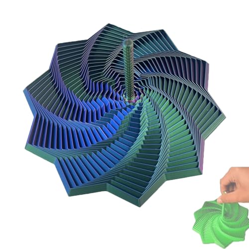 3D-Gedruckter erweiterter sensorischer Zappelstern, fraktales Zappelsechseck mit Griffen, 2025 Neue sternförmige Zappelspielzeuge for zu Hause(#02,6.9in) von MYIHUIHUI