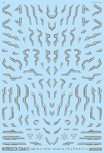 GM-640 1/100 GM-Linien-Aufkleber Nr. 13 "Dual Line" [Grau] Allzweck-Wassertransfer-Aufkleber, gute Markierung, MYK DESIGN [Acita-Aufkleber] von MYK DESIGN