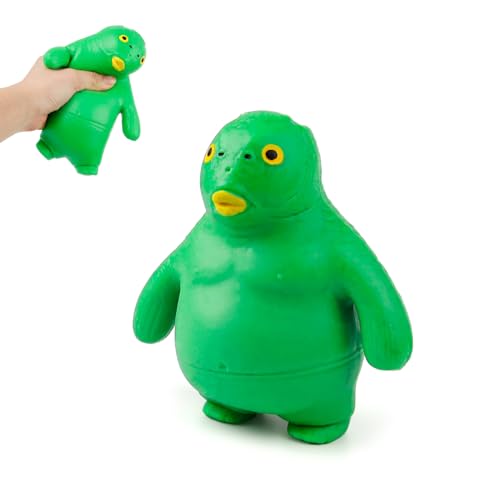 Squishy Stress Spielzeug MYLERCT 16 cm Grüner Monsterfisch Squeeze Spielzeug, Lustig Anti Stress Spielzeug Erwachsene zum Effektiven Stressabbau von MYLERCT