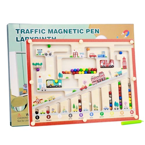 Magnetspiel Labyrinth Spielzeug-Zahlen Farben Lernen Sortierspiel Montessori Spielzeug für Kinder ab 3 4 5 6 7 Jahren,hölzernes Puzzle-Aktivitätsbrett,Lehrreiches Zählspielzeug für Vorschulkinder Magnetspiel Labyrinth Spielzeug-Zahlen Farben Lernen Sortierspiel Montessori Spielzeug für Kinder ab 3 4 5 6 7 Jahren,hölzernes Puzzle-Aktivitätsbrett,Lehrreiches Zählspielzeug für Vorschulkinder von MYLONGINGCHARM