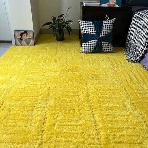 10 Stück ineinander greifende Bodenteppichmatte aus Plüschschaum, 12 x 12 Zoll verdickte quadratische Puzzle-Schaumstoff-Teppichfliesen, weicher, Flauschiger Teppich, DIY-Anti-Rutsch-Spielmatte (Farb von MYRDBT