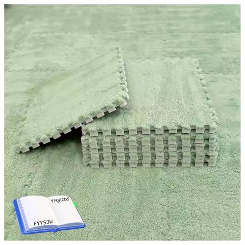 100 Stück ineinander greifende Plüschschaum-Bodenmatten, Flauschige Puzzle-Bodenfliesen, 30 x 30 cm weiche quadratische Schaumstoffmatten, Spielmatte für den Boden mit Kanten, Teppiche für das Zimmer 100 Stück ineinander greifende Plüschschaum-Bodenmatten, Flauschige Puzzle-Bodenfliesen, 30 x 30 cm weiche quadratische Schaumstoffmatten, Spielmatte für den Boden mit Kanten, Teppiche für das Zimmer von MYRDBT