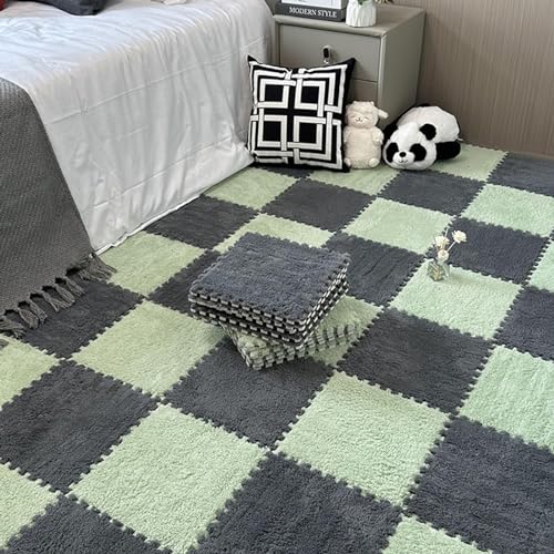 20 Fliesen 12x12 Zoll Puzzleteil-Teppich für den Boden, ineinandergreifende Bodenmatte aus Plüschschaum, 0,4 Zoll Dicker quadratischer Schaumstoffboden, Flauschiger Teppich, zum Verlegen Kleiner Fläc 20 Fliesen 12x12 Zoll Puzzleteil-Teppich für den Boden, ineinandergreifende Bodenmatte aus Plüschschaum, 0,4 Zoll Dicker quadratischer Schaumstoffboden, Flauschiger Teppich, zum Verlegen Kleiner Fläc von MYRDBT