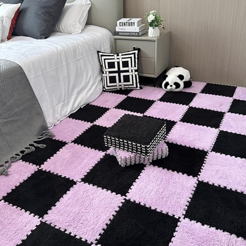 20 Fliesen 12x12 Zoll Puzzleteil-Teppich für den Boden, ineinandergreifende Bodenmatte aus Plüschschaum, 0,4 Zoll Dicker quadratischer Schaumstoffboden, Flauschiger Teppich, zum Verlegen Kleiner Fläc 20 Fliesen 12x12 Zoll Puzzleteil-Teppich für den Boden, ineinandergreifende Bodenmatte aus Plüschschaum, 0,4 Zoll Dicker quadratischer Schaumstoffboden, Flauschiger Teppich, zum Verlegen Kleiner Fläc von MYRDBT