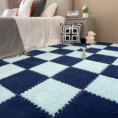 20 Fliesen 12x12 Zoll Puzzleteil-Teppich für den Boden, ineinandergreifende Bodenmatte aus Plüschschaum, 0,4 Zoll Dicker quadratischer Schaumstoffboden, Flauschiger Teppich, zum Verlegen Kleiner Fläc 20 Fliesen 12x12 Zoll Puzzleteil-Teppich für den Boden, ineinandergreifende Bodenmatte aus Plüschschaum, 0,4 Zoll Dicker quadratischer Schaumstoffboden, Flauschiger Teppich, zum Verlegen Kleiner Fläc von MYRDBT
